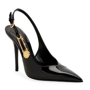 Versace Safety Pin Slingback Pumps NEW!!!